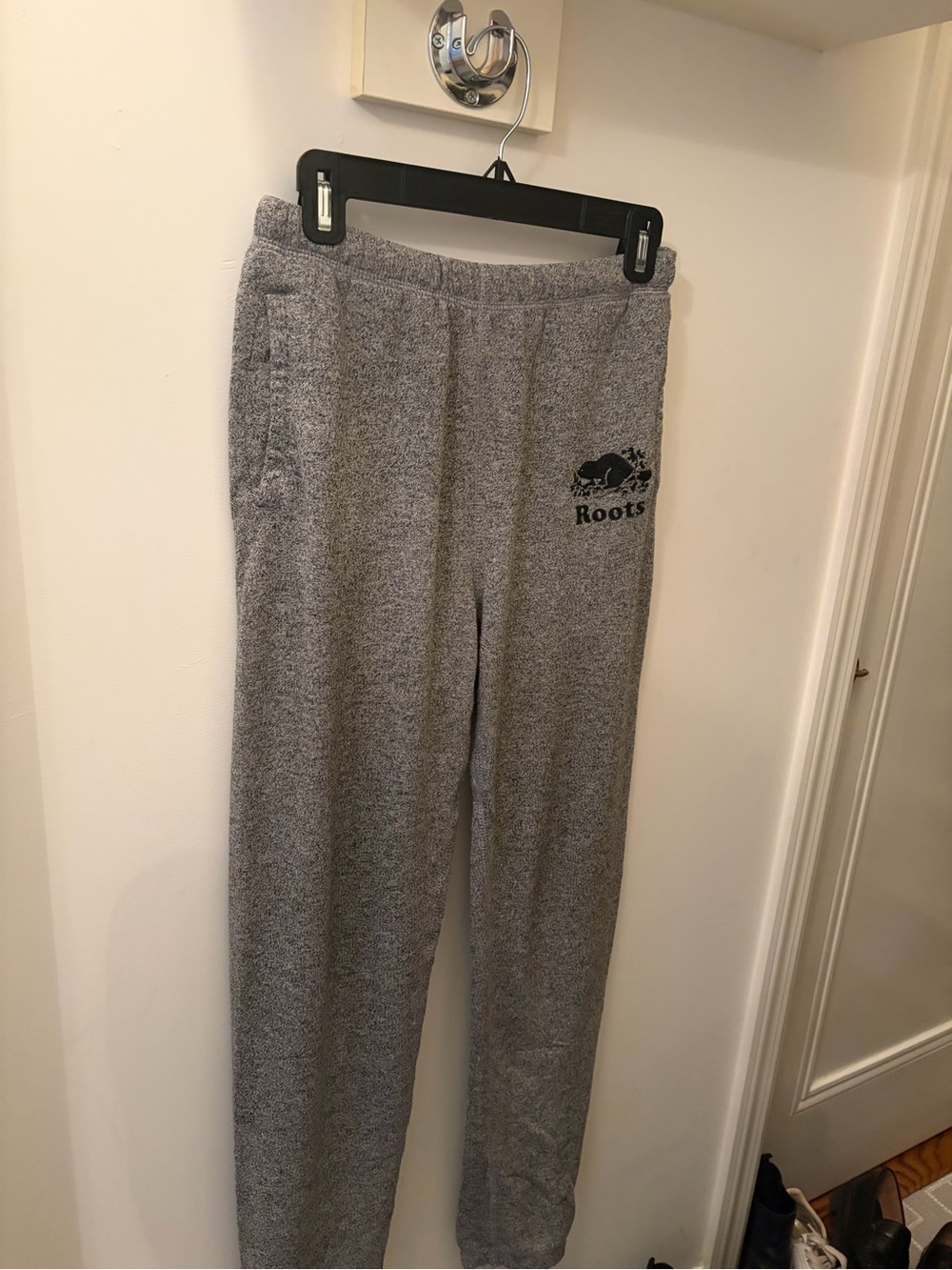 Roots Kids Heather Gray Joggers with Logo